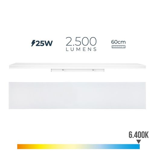 Bande Led 25w 6400k Lumière Froide 2500lm 12x60x4.5cm Edm