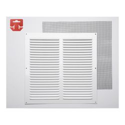 Rejilla c/mosq alum 0.6 blanco lacado 300x300mm (g)