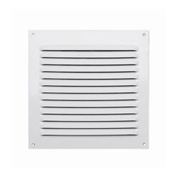 Grade sem borda de alumínio 0,6 lacado branco 150x150mm