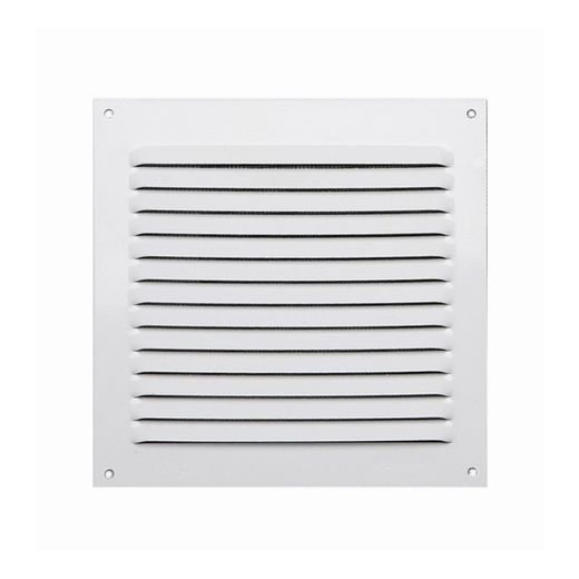 Grade sem borda de alumínio 0,6 lacado branco 150x150mm