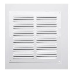 Grade sem borda de alumínio 0,6 lacado branco 200x200mm