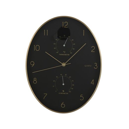 Relógio de parede Andy preto-dourado Ø 35x4,5 cm
