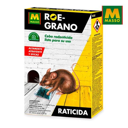 Roe-grain 150 gr. Rodenticida massó