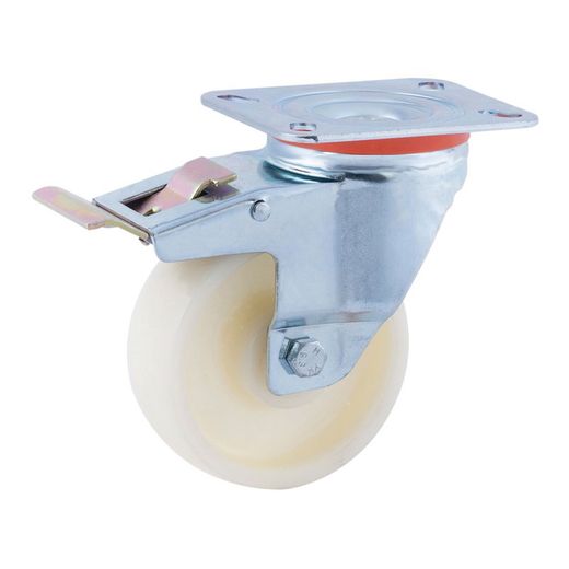 Roda Giratória Ø125mm (Roda) Freio Poliamida Nylon Cr90803 Afo