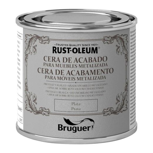 Rust-Oleum Cire pour Meubles Finition Crayeuse Argent 0,125l 5397504 Bruguer