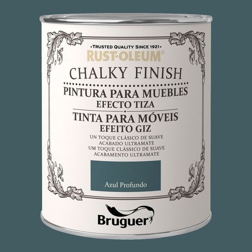 Móveis com acabamento giz Rust-Oleum azul profundo 0,75l 5397530 Bruguer