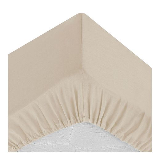 Drap housse couleur lin 160x200cm