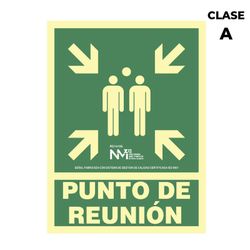 Placa de Evacuação "Ponto de Encontro" Classe A (PVC 1mm) 22,4x30cm