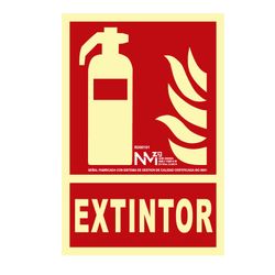 Placa de Extinção "Extintor" Classe B (Pvc 0,7mm) 21x30cm