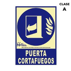 Placa de Extinção "Porta corta-fogo fechada após utilização" Classe A (Pvc 1mm) 21x30cm