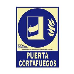 Placa de Extinção "Porta corta-fogo fechada após uso" Classe B (Pvc 0,7mm) 21x30cm