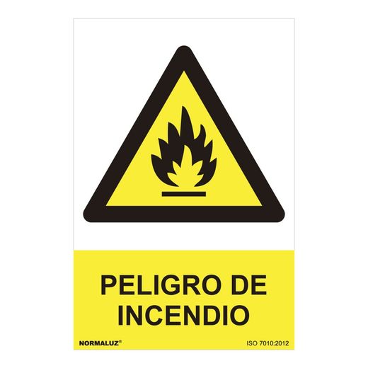Placa de Perigo "Perigo de Fogo" (Pvc 0,7mm) 30x40cm