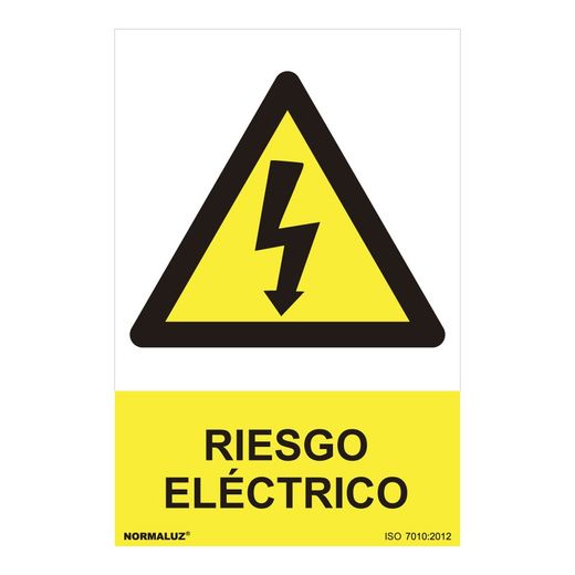 Señal Peligro "Riesgo Electrico" (Pvc 0.7mm) 30x40cm