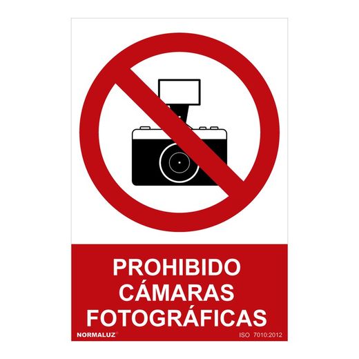 Placa Proibida "Proibido Câmeras Fotográficas" (Pvc 0,7mm) 30x40cm