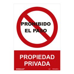 Placa Proibida "Proibida Invasão de Propriedade Privada" (Pvc 0,7mm) 30x40cm