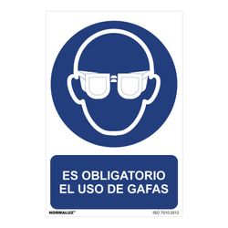Placa de Uso Obrigatório "É Obrigatório o Uso de Óculos" (Pvc 0,7mm) 30x40cm