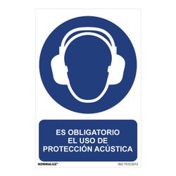 Placa de Uso Obrigatório “Etapa Obrigatória Utilização de Proteção Acústica” (Pvc 0,7mm) 30x40cm