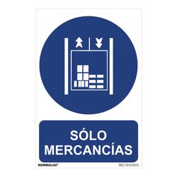 Placa de Uso Obrigatório "Só Mercadorias" (Pvc 0,7mm) 30x40cm