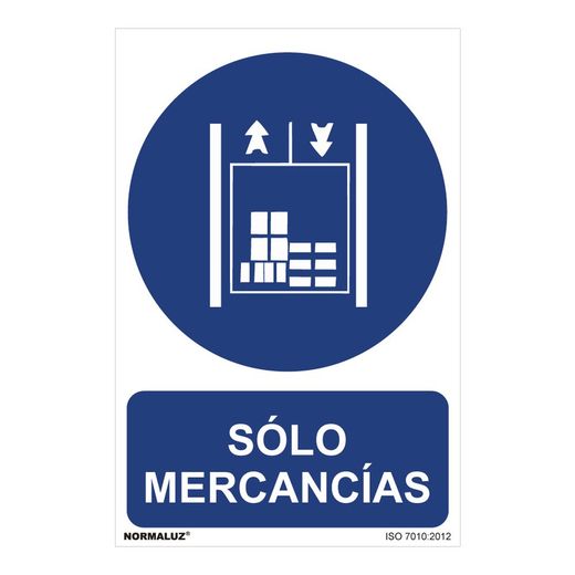 Placa de Uso Obrigatório "Só Mercadorias" (Pvc 0,7mm) 30x40cm