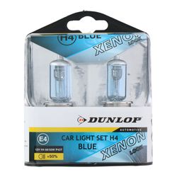Conjunto de 2 lâmpadas automotivas 12v h4 xenon dunlop