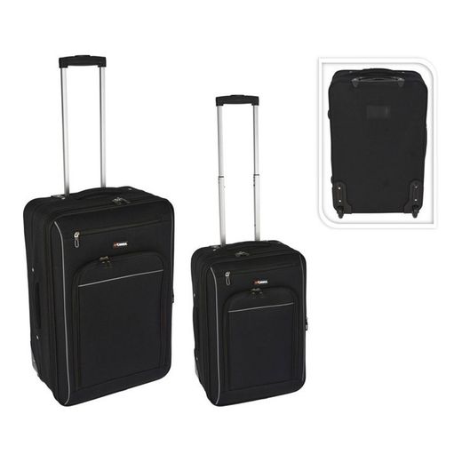 Set 2 Maletas De Viaje Negras