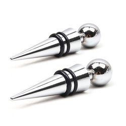 Conjunto de 2 unidades de tampa de metal para garrafas 1,9x1,9x9cm