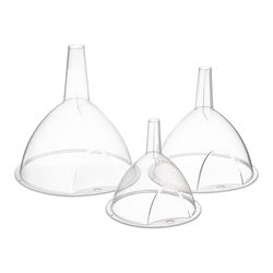 Set 3 Embudos De Plastico Transparente