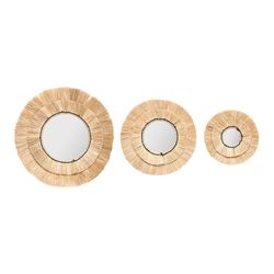 Set de 3 Miroirs Raphia Col.'Alba'