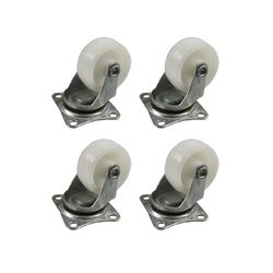 Jeu de 4 roues blanches 40mm 45x40mm