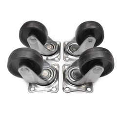 Conjunto de 4 rodas pretas de 40mm 45x40mm