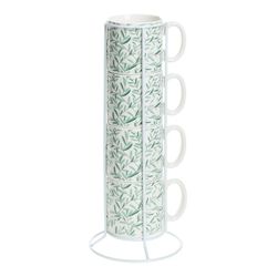 Set 4 Tazas Modelo "Mug On Rack" Colores Surtidos