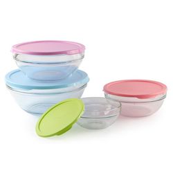 Set 4ud Recipientes Con Tapa Diam.23/20/17/14cm