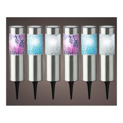 Conjunto de 6 Faróis Solares Mod.Gaudi 22x6cm Lumineo Cores Sortidas