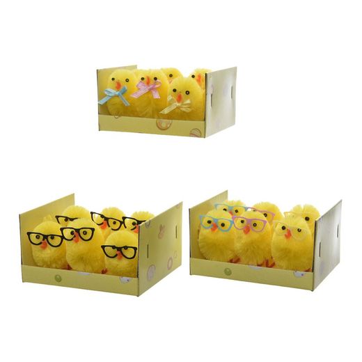 Conjunto de 6 pintos de chenille de Páscoa de 4 cm vários modelos