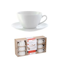 Conjunto de 6 xícaras de cappuccino com prato