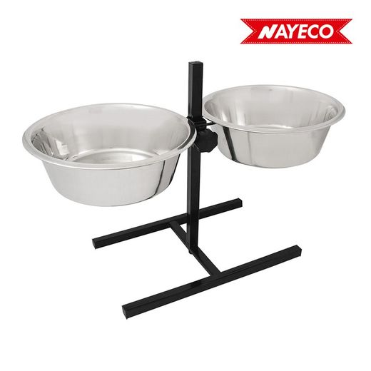 Conjunto de taças reguláveis em aço inox em altura. 2x2,8l (suporte incluído)