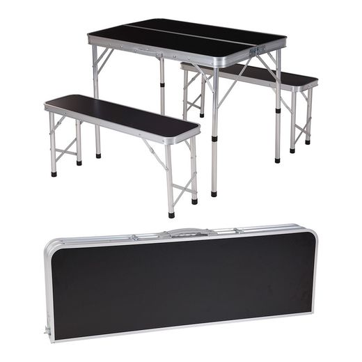 Set de table de camping avec 2 bancs