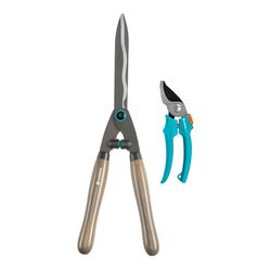 Aparador de sebes Naturecut + Conjunto de tesouras Gardena Classic 12300-30