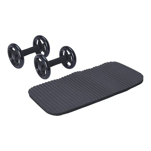 Lot de 2 rouleaux abdominaux avec genouillère