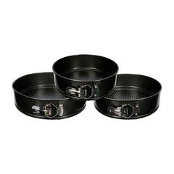Set de 3 moules en métal avec ouverture différentes tailles 22/24/26 cm