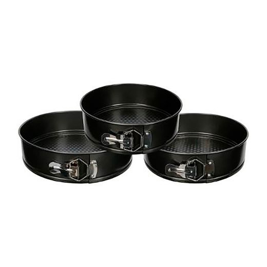 Conjunto de 3 moldes metálicos com abertura vários tamanhos 22/24/26 cm