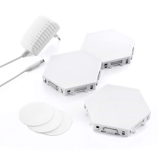 Conjunto de 3 painéis LED modulares magnéticos e de toque Tilight Innovagoods