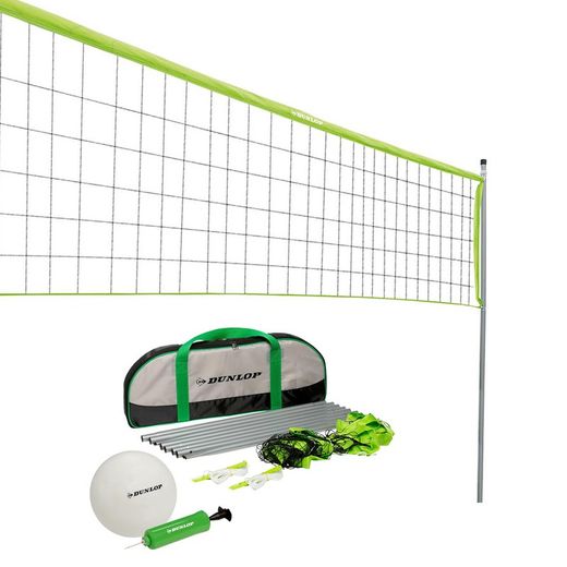 Conjunto de vôlei de praia Dunlop com rede, bola e inflador