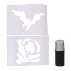 Conjunto de decoração de janela de Halloween em spray + estênceis