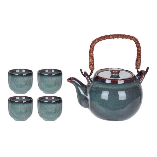 Ensemble de théière en céramique avec 4 tasses