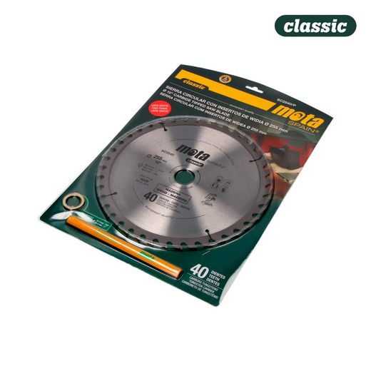 Scie circulaire widia 255mm. 40 dtes c / lp18 sc2540 / p + crayon de menuisier