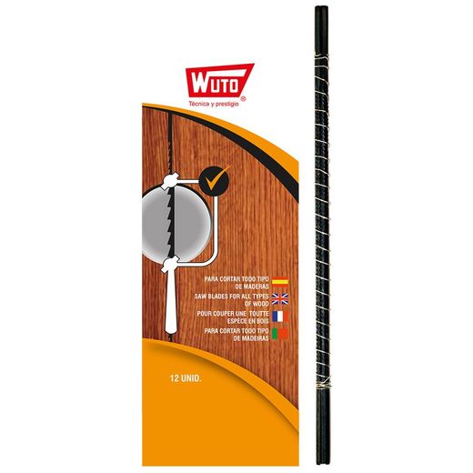 Scie marqueterie bois 2 / 13cm 30tpi blister 12 scies wuto