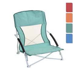 Cadeira de praia dobrável 50x40x65cm do metal cores sortidas