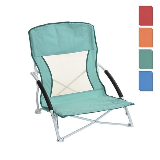 Cadeira de praia dobrável 50x40x65cm do metal cores sortidas