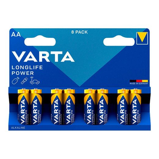 S.De. Bateria Varta Long Life Power Aa - Lr06 (Blister 8 Unidades) Ø14,5x50,5mm
